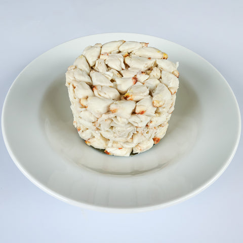 super lump crab meat in a small bowl