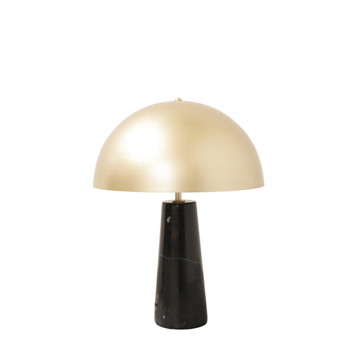 huurling Ventileren Rijk Gouden Lamp met marmeren voet - Merit - Goud/Zwart Marmer — Furnified