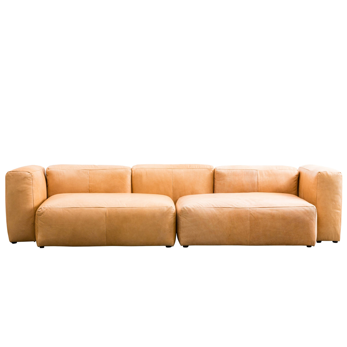 Tot tweede mild Luxe Lederen Lounge Sofa - Wilson - 4-zits Sofa - Cognac - Kort — Furnified