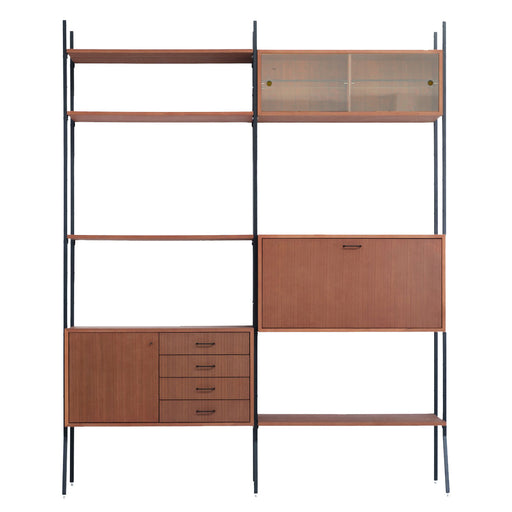 kloof de ober zuiger Vintage Wandkast - teak- 186×230cm — Furnified