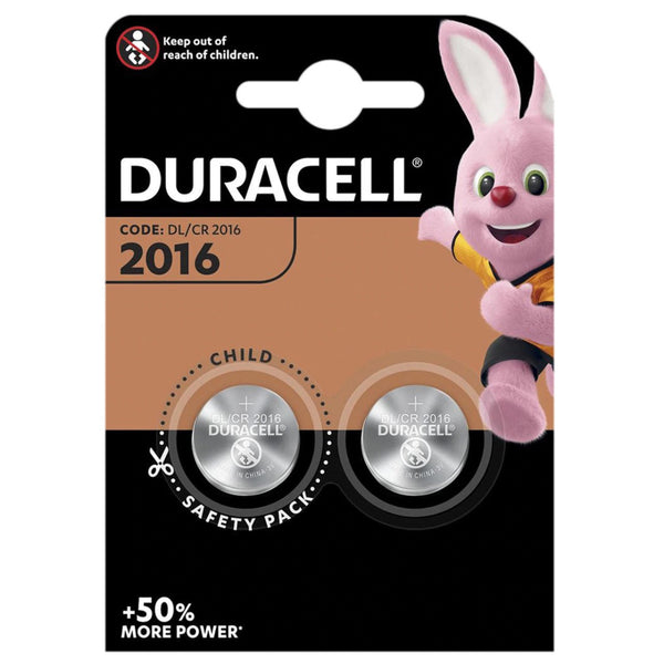 2 x Duracell Lithium CR1616 3V Coin Cell batteries DL1616 BR1616
