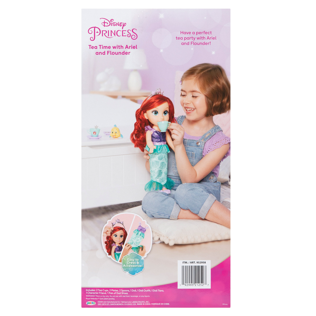 disney princess doll tea time with ariel and flounder