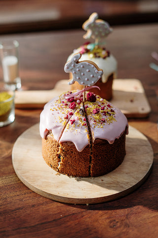 gâteau gender reveal pâques