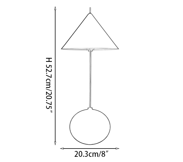 Cleo Orb Base Table Lamp