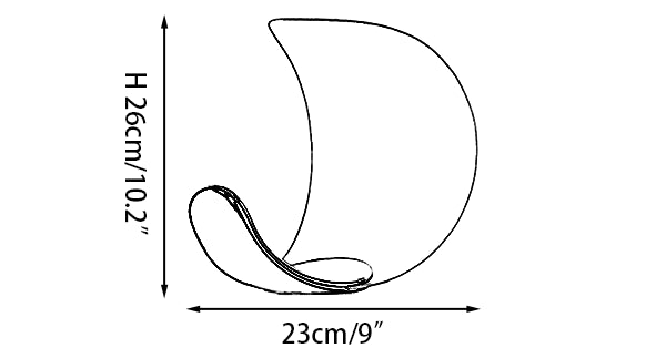 Curly LED Moon Table Lamp