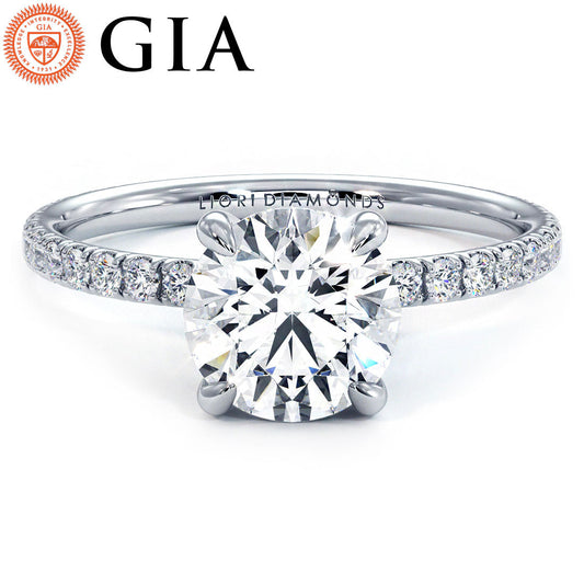 2 Carat IGI Certified Cushion Shape Lab Grown Diamond Engagement Ring | 14K  Rose Gold |Klarissa Halo Diamond Eternity Lab Diamond Ring | FG-VS1-VS2  Quality Friendly Diamonds - Walmart.com