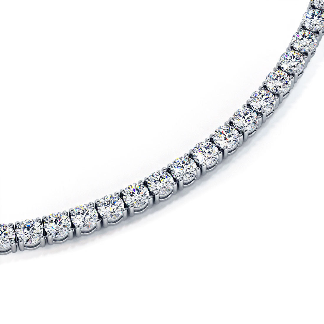 Real Diamonds Round 14k Gold Miracle Set Tennis Necklace, Weight: 12.00ctw  at Rs 468841.75 in Surat