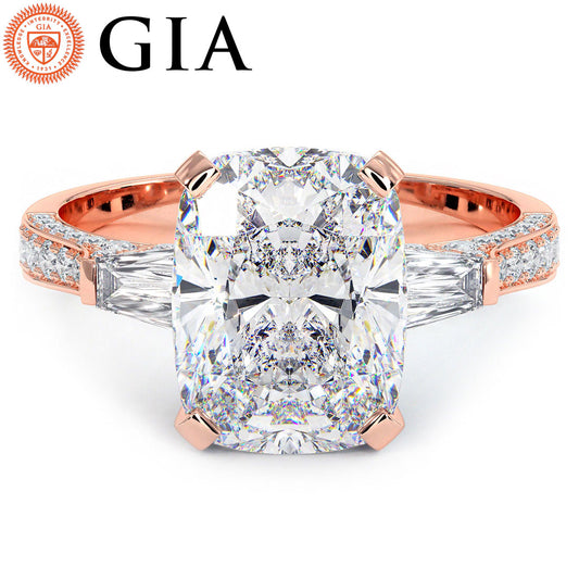 Glacé Diamond Engagement Ring (3/4 Ct. tw.) - 14K Rose Gold Oval Cut Lab Diamond