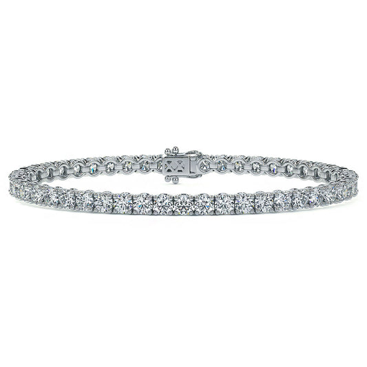Mens Sterling Silver Diamond Bracelet 7ct 310389