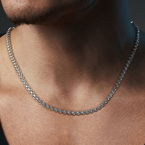 mens thin diamond chain