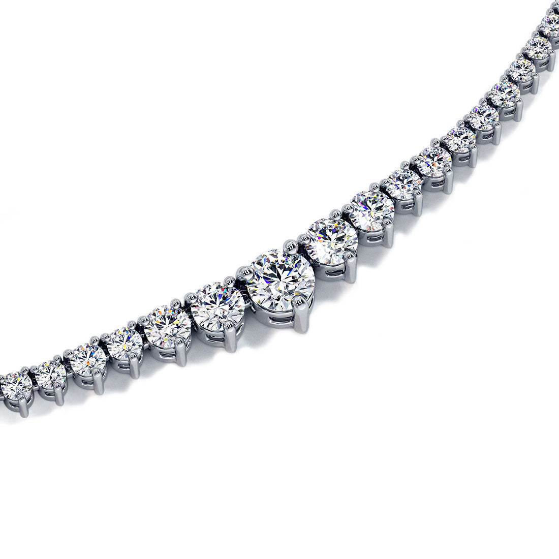 11.38 ct GH VVS-VS Diamonds Tennis Necklace