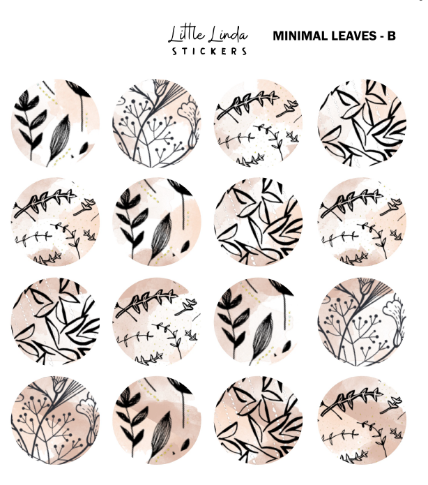 Minimal Floral Circle - Plum – Little Linda Stickers