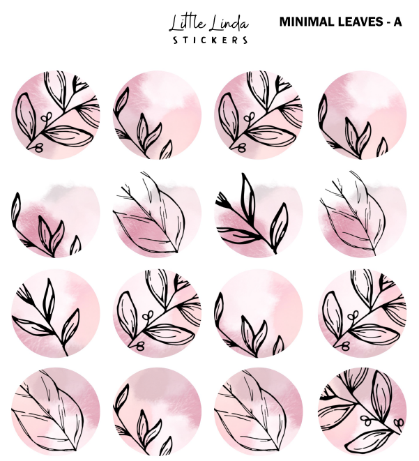 Minimal Floral Circle - Plum – Little Linda Stickers