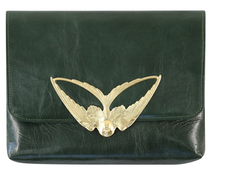 forest green clutch