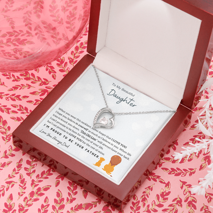 (Forever Love Necklace) To My Daughter - I'm Proud To Be Your Father