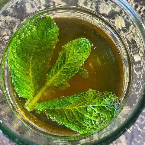 Moroccan Mint Tea in a glass