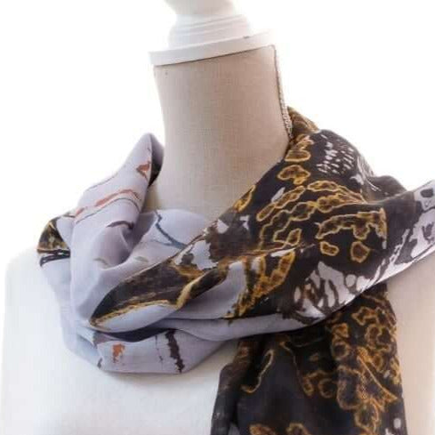 Reef Bark Long Silk Scarf for Hair