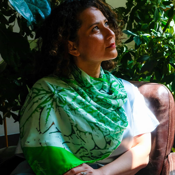 Treescape Long Cashmere Silk Scarf for Women – Louis Jane