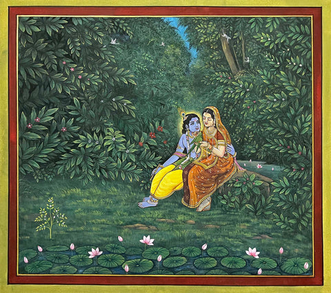 handmade krishna painting