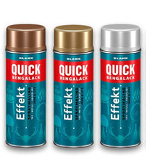 Quick Bengalack Effektspray - Guld, Sølv, Kobber