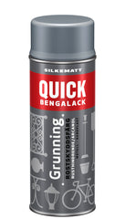 Quick Bengalack Metalgrunder Silkemat Spray, Grå - 400 ML
