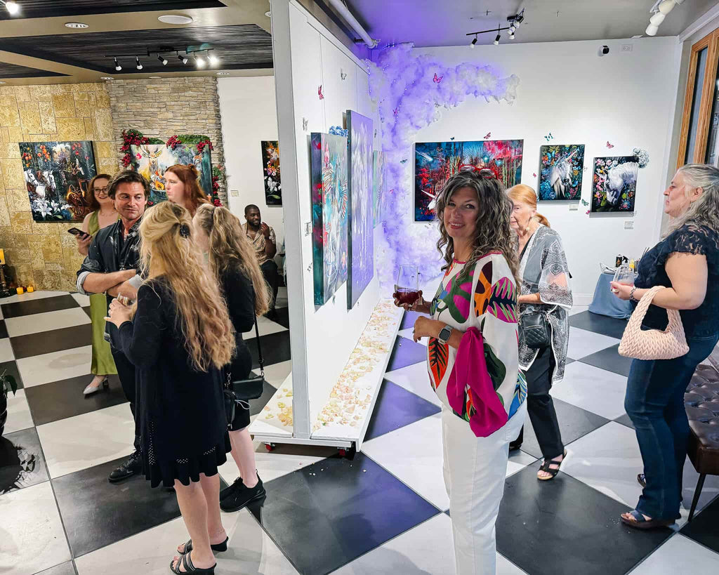 Gallery shot of Elli Milan's solo art exhibit "Step Into the Song of Songs"