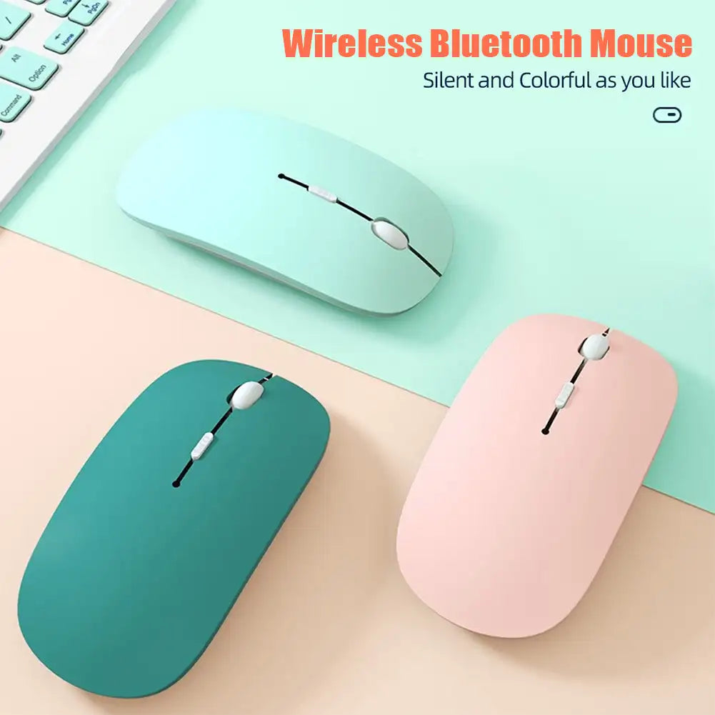 Bluetooth-compatible Mouse Wireless Gaming Mice For Laptop Computer PC Mini Ultra-Thin Single-Mode Battery Silent Computer Mouse