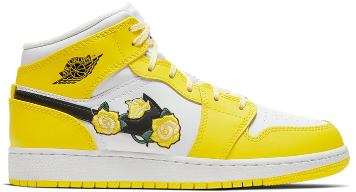 yellow floral jordan 1