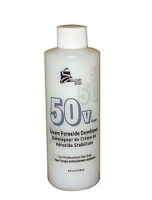 Superstar 4oz 50 Vol Stabilized Cream Peroxide Developer For Hair