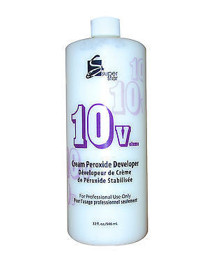 Superstar 32oz 10 Vol Stabilized Cream Peroxide Developer For