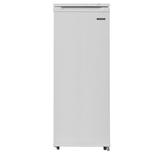 Thompson 7.5 cu. ft. Top-Freezer Refrigerator, TFR-725 - Missing Shelf and  2 Door Bins, Small Dent on Bottom Door near bottom.