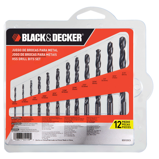 Juego de 8 Brocas para Madera BLACK & DECKER BD0100CS