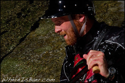 Brad McMillian classically smiling in the middle of chaos, Chris Baer, Raven Fork, NC