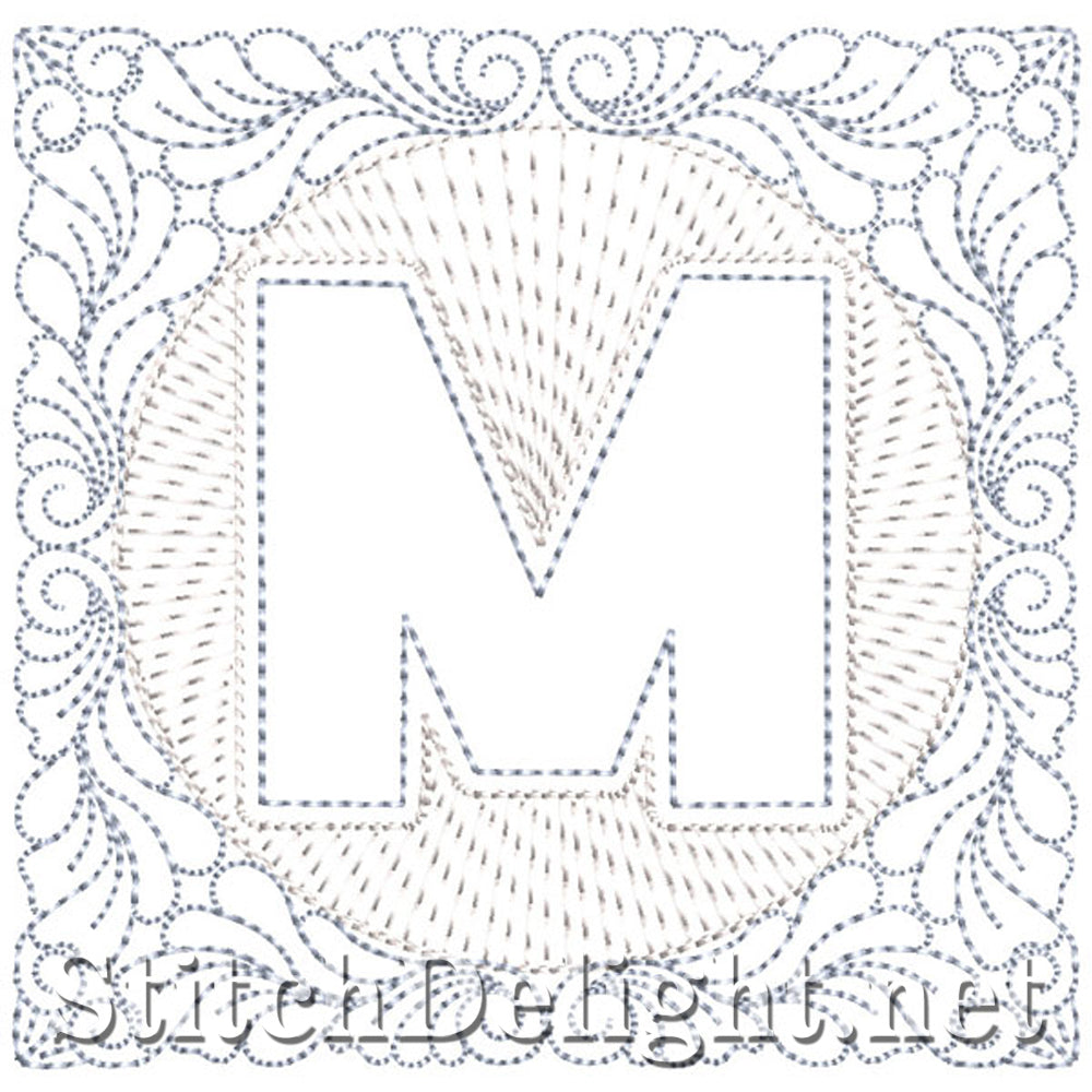 SDS1185 Quilters Block Font M