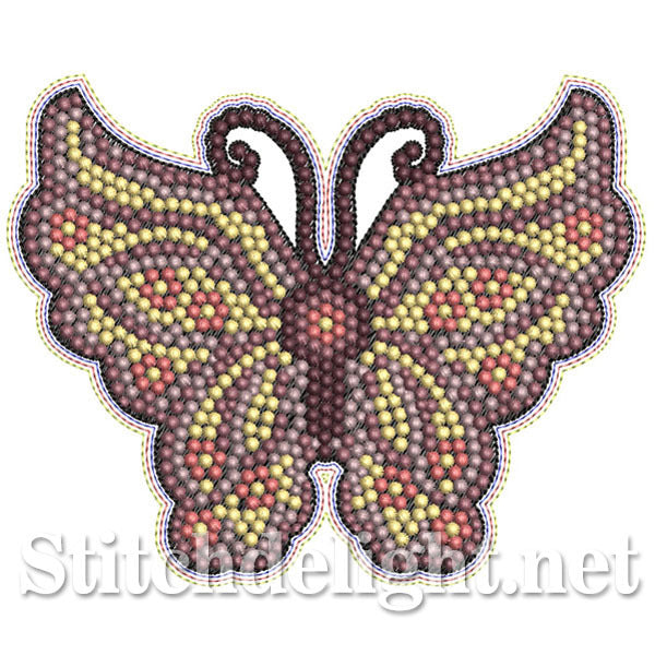 Profile Butterfly Includes Both Applique and Stitched – Blasto Stitch