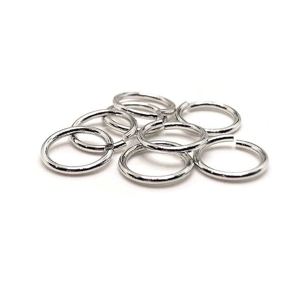 100, 500 or 1,000 Pieces: 10 mm Antique Silver Open Jump Rings