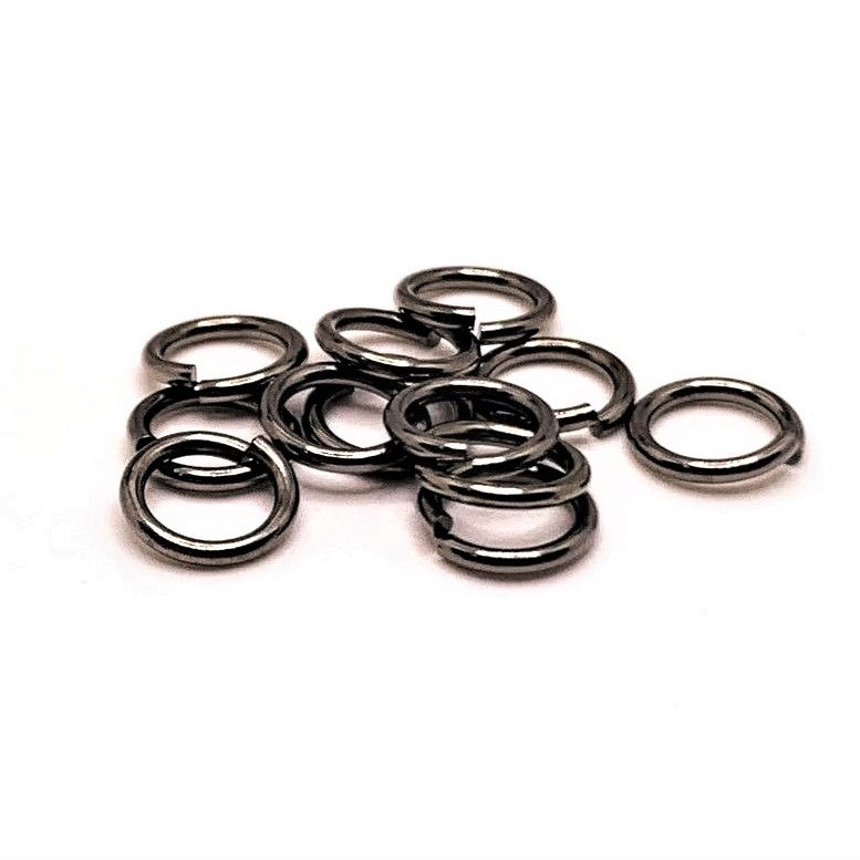 7mm, 18g, Gunmetal Open Jump Rings