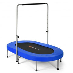 Foldable Double Mini Kids Fitness Rebounder Trampoline-Blue - Color: Blue