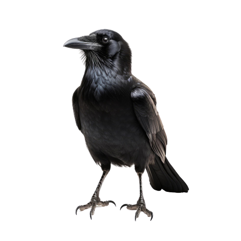 fundo branco corvo preto