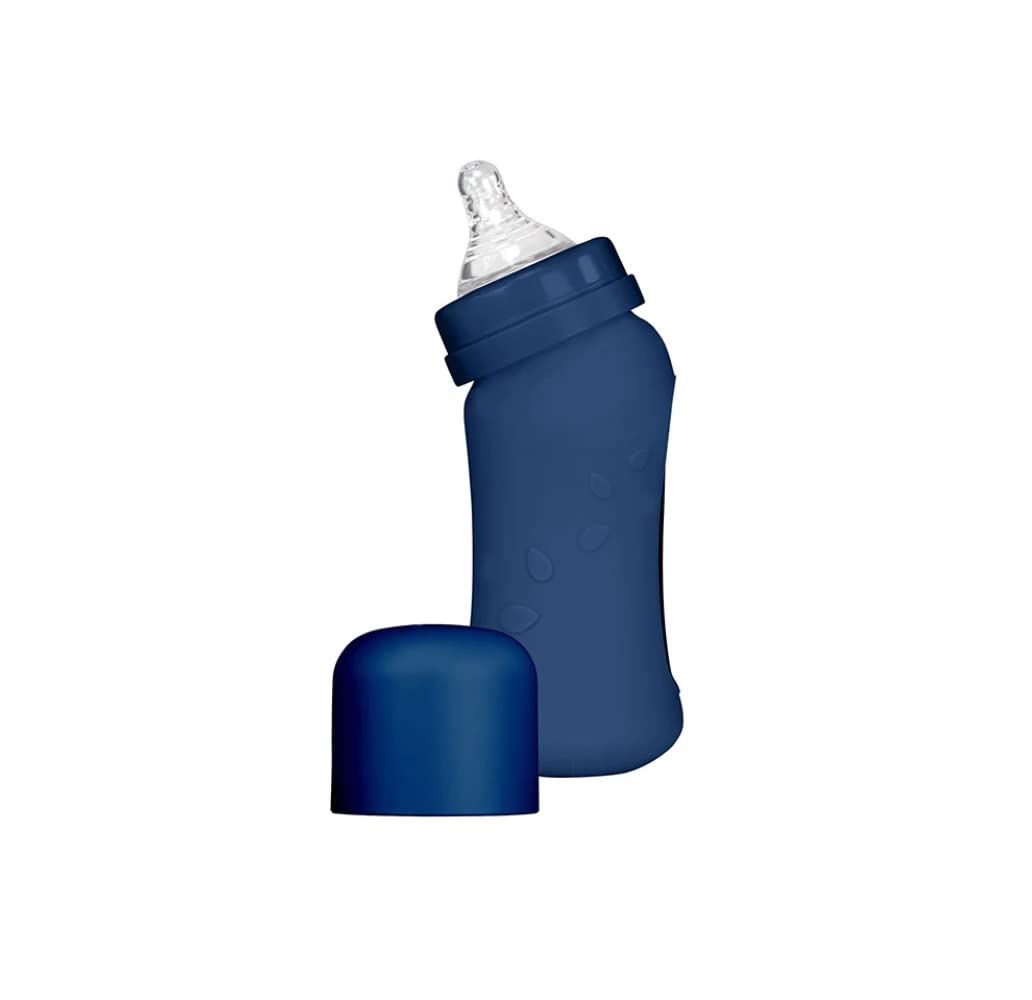 Green Sprouts - Sprout Ware® Baby Bottle Made from Plants and Glass 8 Oz. (Navy Blue)