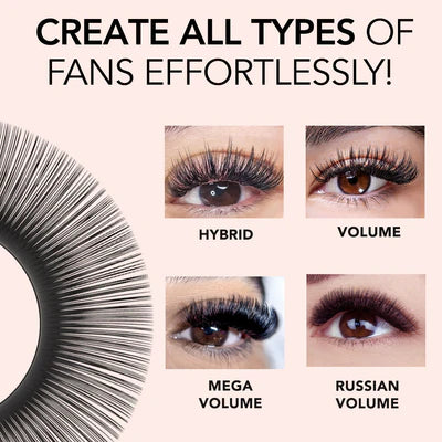 KIARA SKY LASH Cashmere Volume Lash Extensions | Black, (D-0.03-11MM)