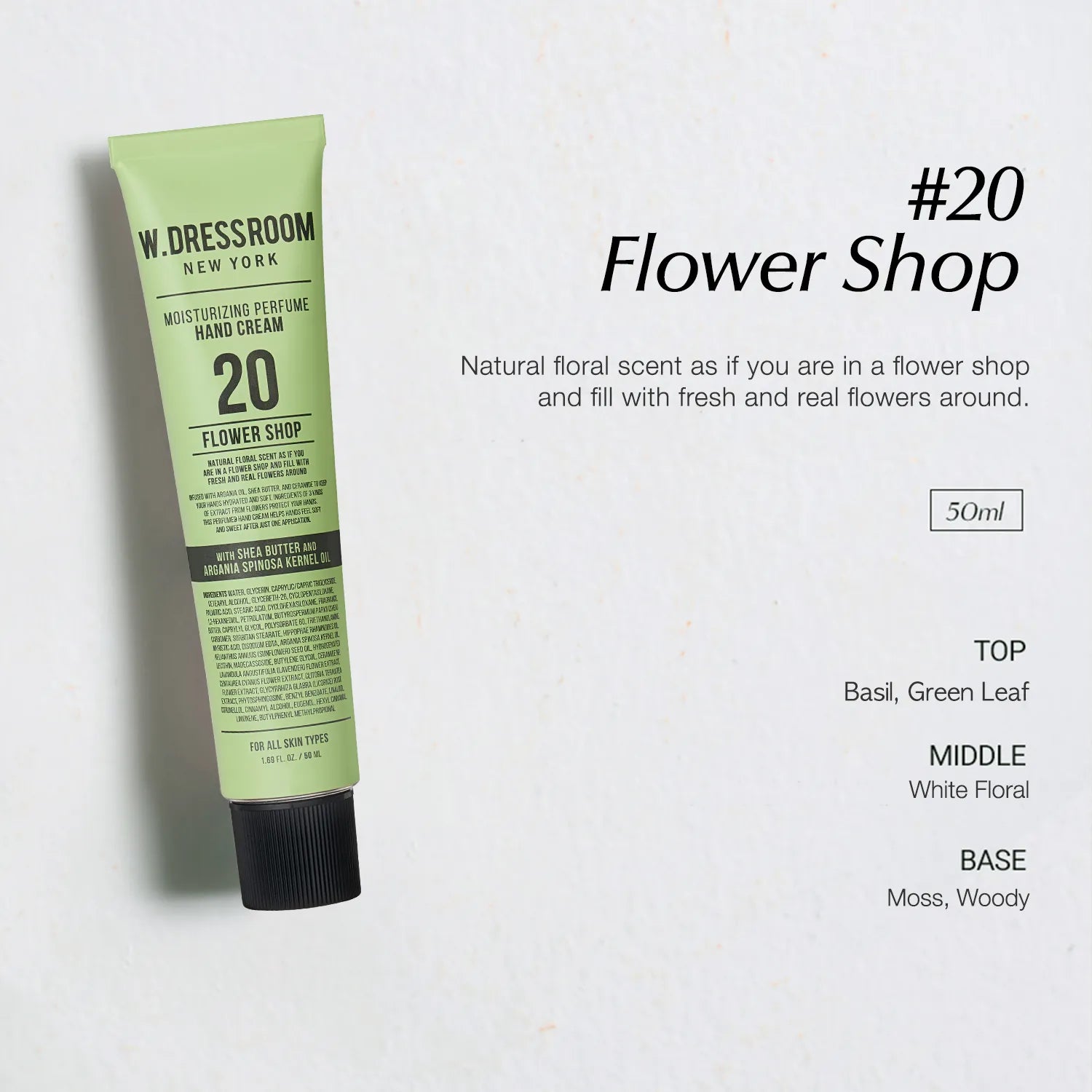 W.Dressroom Moisturizing Perfume Hand Cream No.20 Flower Shop 1.69 fl oz