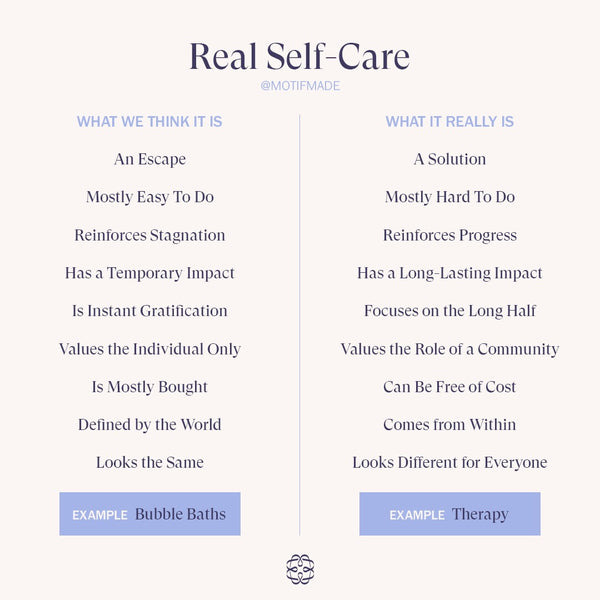 The difference between real self care and self love