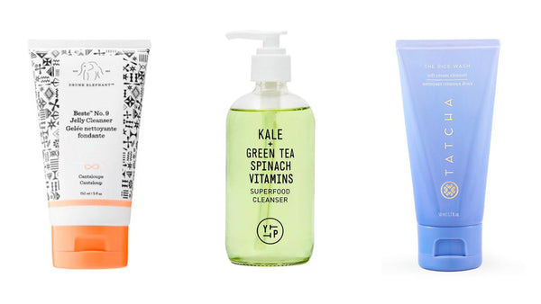 Drunk elephant cleanser, youth to the people cleanser, and tatcha best selling face cleanser reviewed and compared