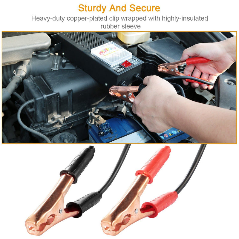 6-12V Automotive Battery Tester with Heavy Duty Insulated Copper Clips.