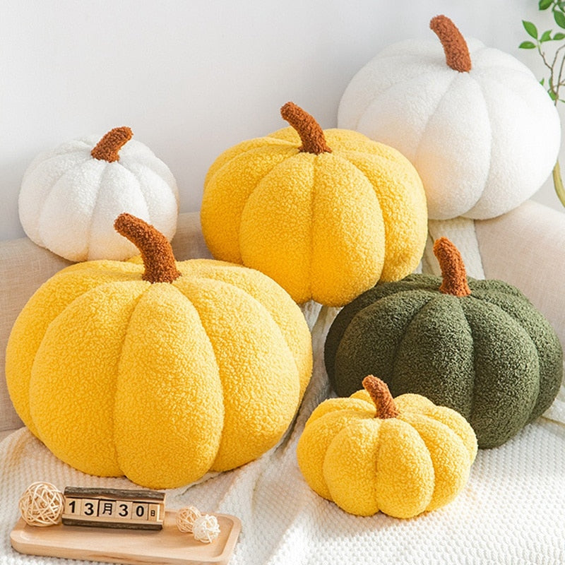 Buy Now - Fluffy Stuffed Pumpkin Colorful Halloween's Day Party Decor I Aftya Deals