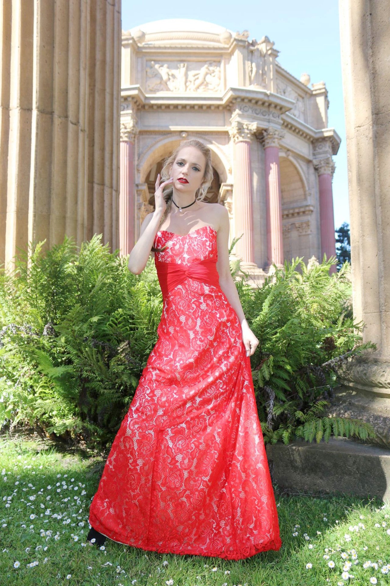 red evening gowns pageant