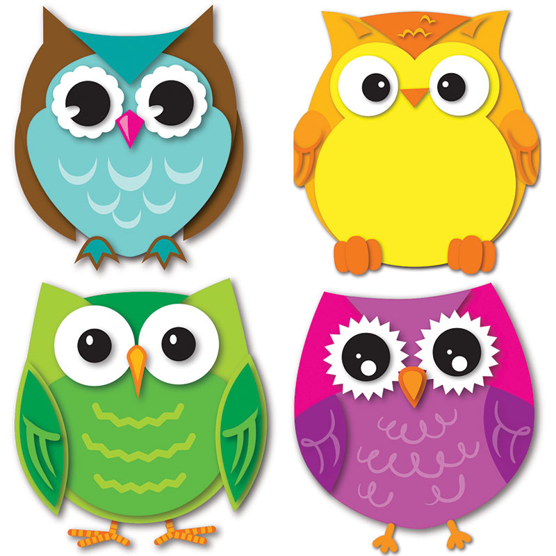 COLORFUL OWLS CUT OUTS | Pass The Apple