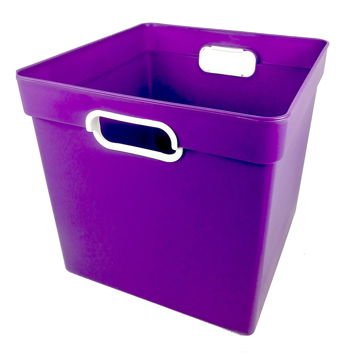 Cube Bin, Purple, Pack of 3