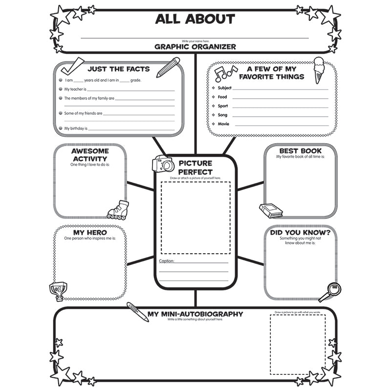 All About Me Web Graphic Organizer Pass The Apple